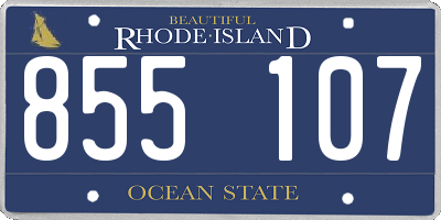 RI license plate 855107