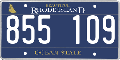 RI license plate 855109