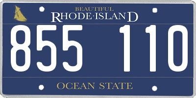 RI license plate 855110