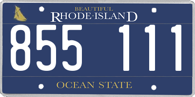 RI license plate 855111