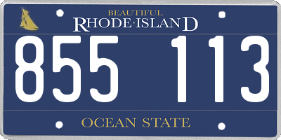 RI license plate 855113
