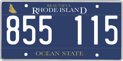 RI license plate 855115