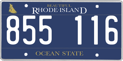 RI license plate 855116