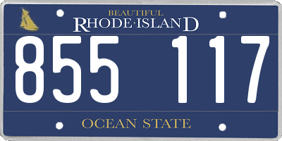 RI license plate 855117