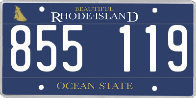 RI license plate 855119