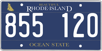 RI license plate 855120