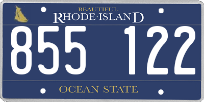 RI license plate 855122