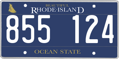 RI license plate 855124