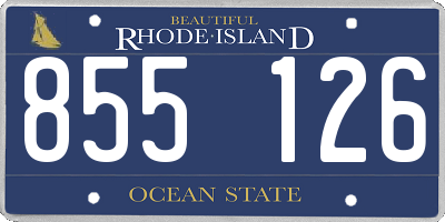 RI license plate 855126