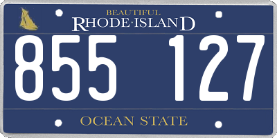RI license plate 855127