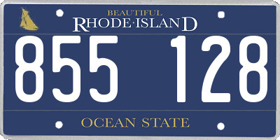 RI license plate 855128