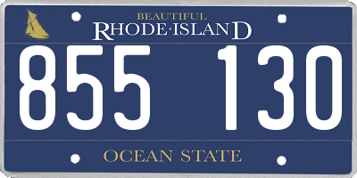 RI license plate 855130