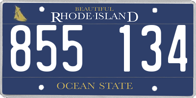 RI license plate 855134