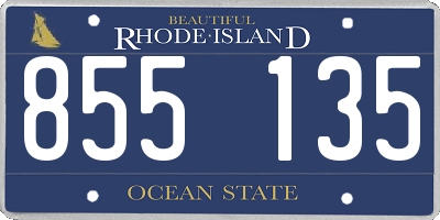RI license plate 855135