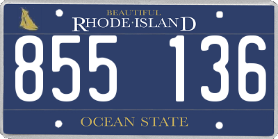 RI license plate 855136