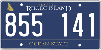RI license plate 855141