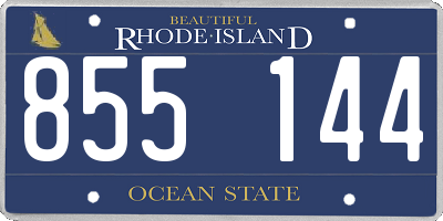 RI license plate 855144
