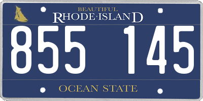 RI license plate 855145