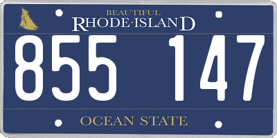 RI license plate 855147