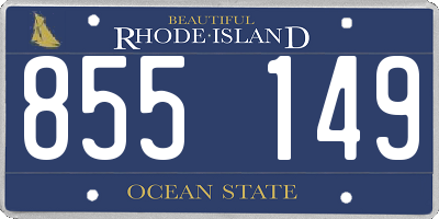 RI license plate 855149