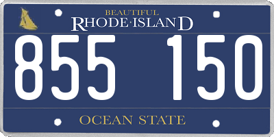 RI license plate 855150