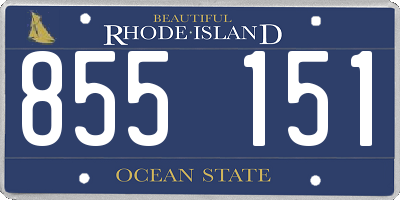 RI license plate 855151