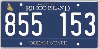 RI license plate 855153