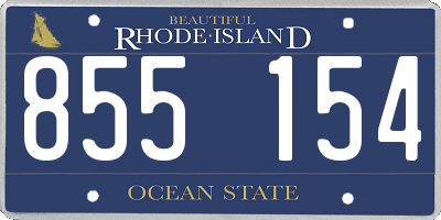 RI license plate 855154