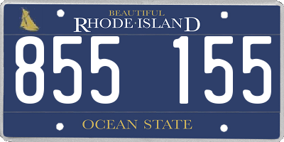 RI license plate 855155