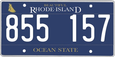 RI license plate 855157