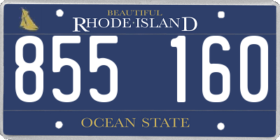 RI license plate 855160