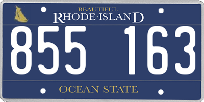 RI license plate 855163