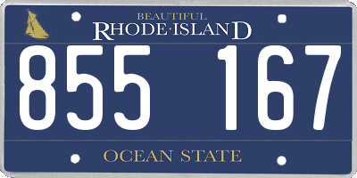 RI license plate 855167
