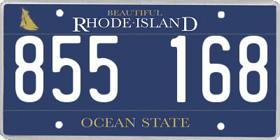 RI license plate 855168
