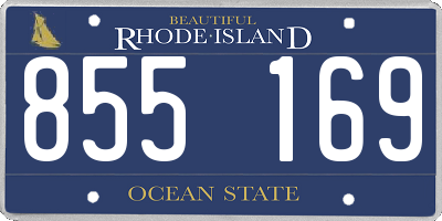 RI license plate 855169
