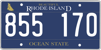 RI license plate 855170