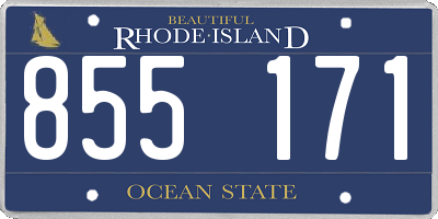 RI license plate 855171