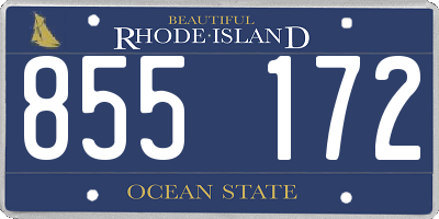 RI license plate 855172