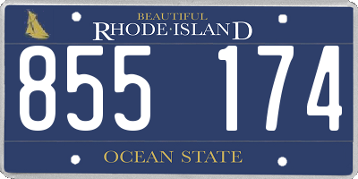 RI license plate 855174