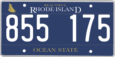 RI license plate 855175