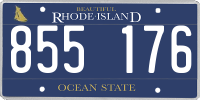 RI license plate 855176