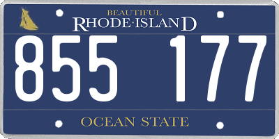 RI license plate 855177