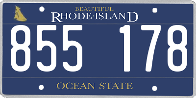 RI license plate 855178