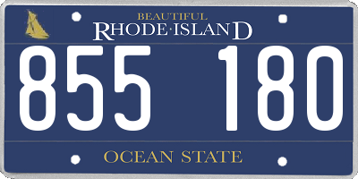 RI license plate 855180