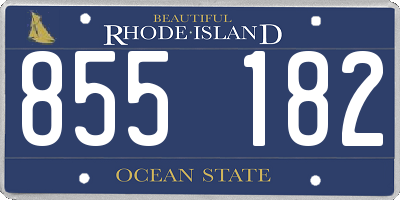 RI license plate 855182