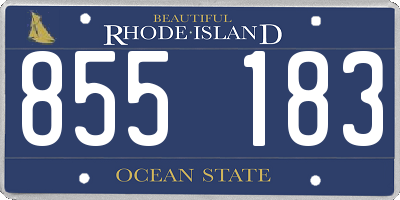 RI license plate 855183