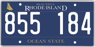 RI license plate 855184