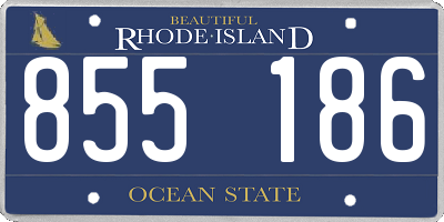 RI license plate 855186