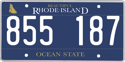 RI license plate 855187