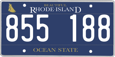 RI license plate 855188
